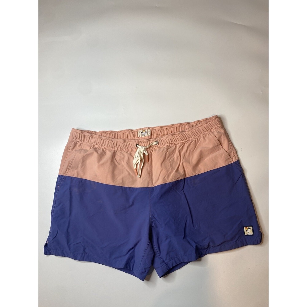 Marine Layer Swim Trunks Mens 2XL Laird Color Block Beach Travel Vacation Preppy